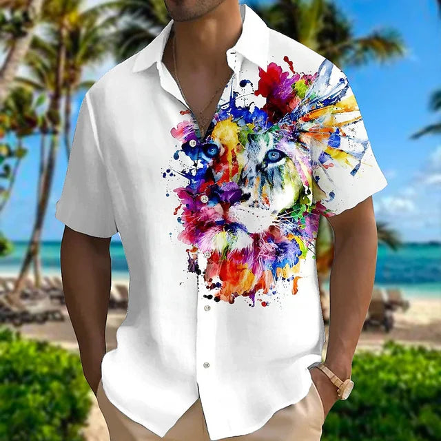 New 2024 3D Printed Animal Bird Oversize Beach Shirt